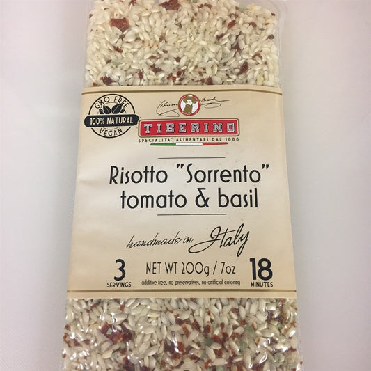 Tiberino's Real Italian Meals - Risotto Sorrento Tomato & Basil: Imported from Italy, 100% natural ingredients, No GMO's. Sun-dried Ingredients, 1 Pan Cooking, 7 oz - Perfect for Gourmet Food Lovers
