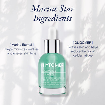 PHYTOMER Oligoforce Advanced Moisturizing Skin Serum | Wrinkle Correction | Anti-Aging Skin Firming Cream | Delivers Intense Hydration for Face | 30 ml