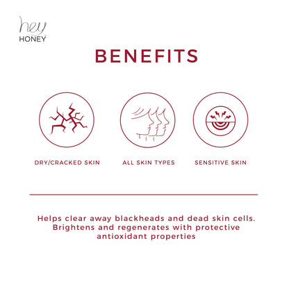 Hey Honey Skincare Propolis and Dead Sea Salt Microdermabrasion Facial Scrub For Sensitive Skin | Non-Abrasive Exfoliating Aimed Brighten Acne Scars, Remove Blackheads & Dead Skin Cells | 2.2 oz