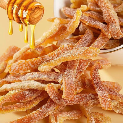 Tangerine Peel 10.6 OZ. Orange Peel Honey Tangerine Peel Casual snack snacks candied fruit dried Making tea Dried Mandarin Orange Peel Real Fruit