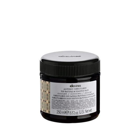 Davines Alchemic Conditioner Chocolate, Color Depositing Cream for Dark Brown & Black Hair - Intensifies & Hydrates Brunette Tones with Jojoba Oil, 8.45 Fl Oz