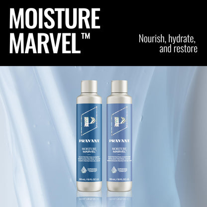 Pravana Moisture Marvel Shampoo | Nourishes, Hydrates, Moisturizes | For Dry, Color Treated Hair | Hyaluronic Acid Formula | Chromasilk Enhances Shine & Protection | Vegan Cruelty-Free | Paraben Free