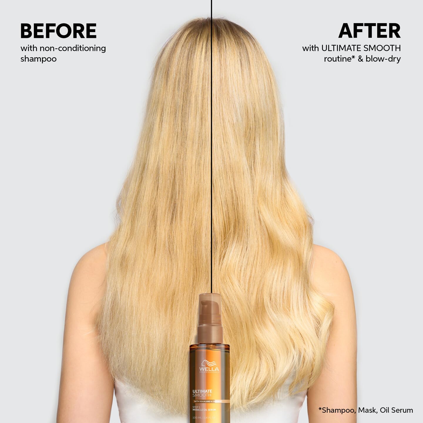 Wella Professionals ULTIMATE SMOOTH Conditioner | Treatment for Dry, Frizzy Hair | Nourishes, Smooths & Adds a Silky Shine | With Squalane & Omega 9 | Color Safe