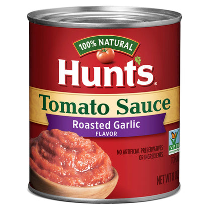 Hunt’s Tomato Sauce with Roasted Garlic, Perfect for Chili & Soups, 8 oz. Can