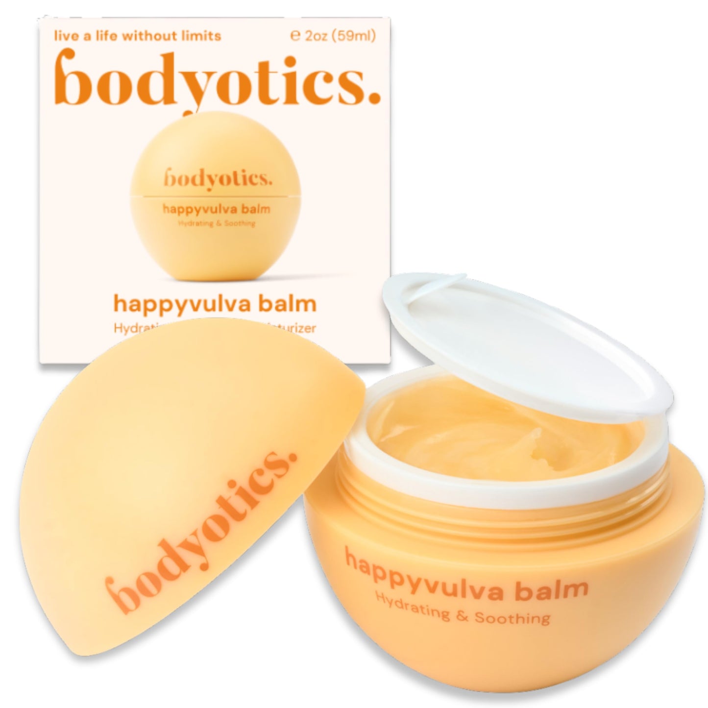Bodyotics Vulva Balm - Fragrance-Free Vaginal Moisturizer for Dryness, Itching and Discomfort - No Hormones - Soothing Moisture Balm for Silky External Vulval Area - 2oz