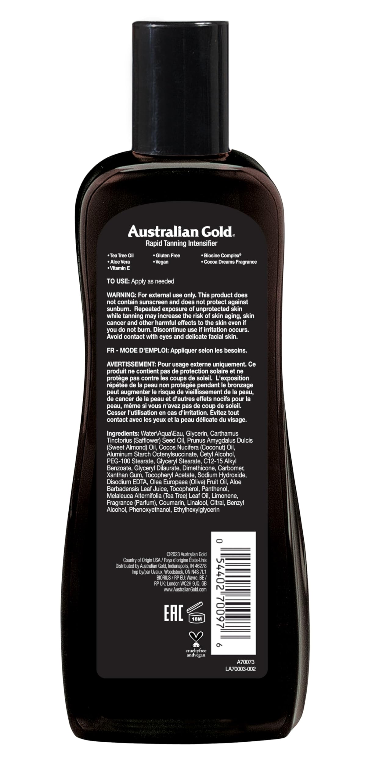 Australian Gold Rapid Tanning Intensifier Lotion, 8.5 Fl Oz | With Tea Tree Oil and Aloe Vera | Vitamin E