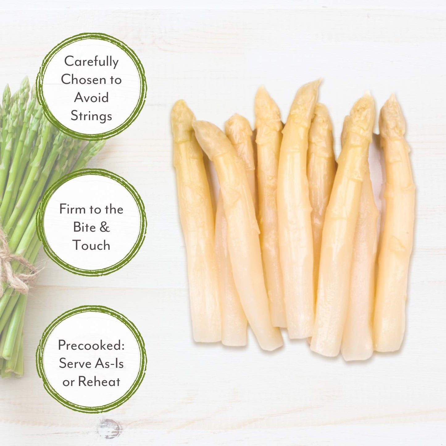 Roland Foods White Asparagus Spears, Specialty Imported Food, 15 Ounce Can, Pack of 3