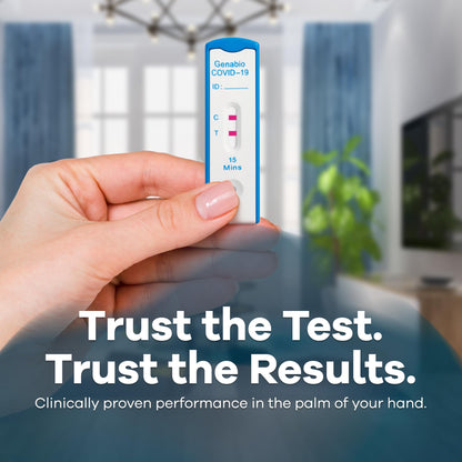 Genabio COVID-19 Antigen Rapid Self-Test Kit (2 Pack) – FDA EUA Authorized | 15-Minute At-Home Results | OTC Nasal Swab – Ages 2+ (1 Pack, 2 Tests)
