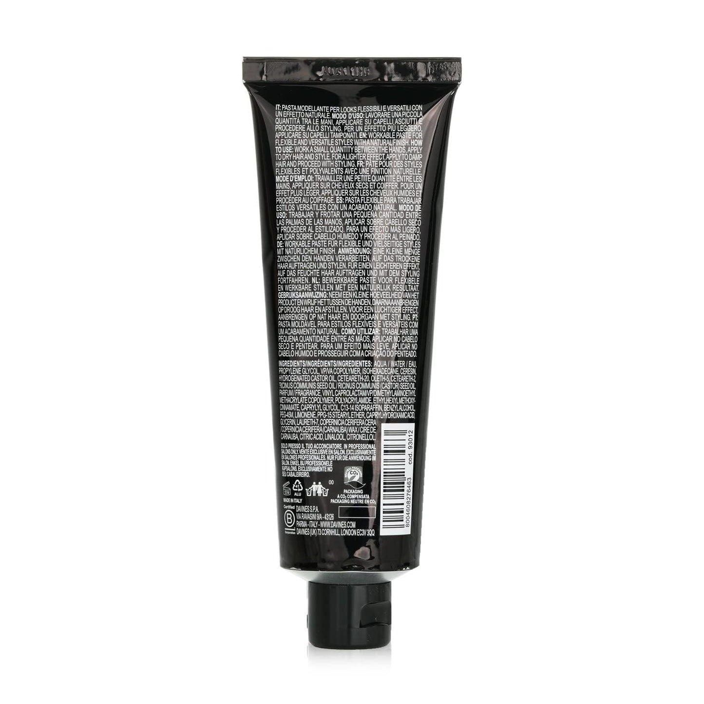 Davines Pasta & Love Medium-Hold Styling Paste, Workable Hair Paste - Provides Satin Finish, Texture & Elastic Hold for Versatile Men's Styling, 4.23 Fl Oz