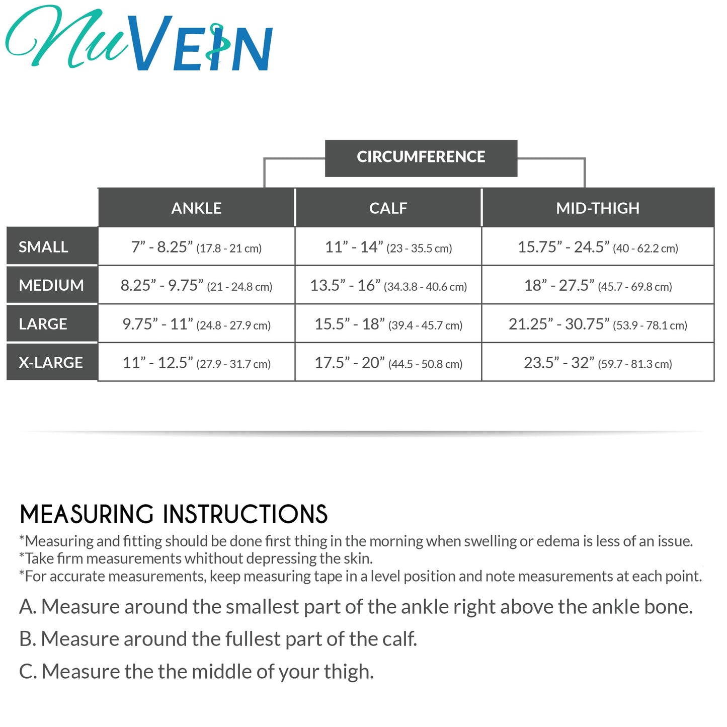 NuVein Men's Compression Socks, 20-30 mmHg Support, Dress Trouser Style, Thigh High Length, Black, Medium
