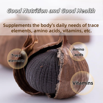 Organic Aged Black Garlic (90-Day Fermentation) - Canadian-Handpicked Multi-Clove, Ready-to-Eat Superfood, 8oz Resealable Pouch | Non-GMO