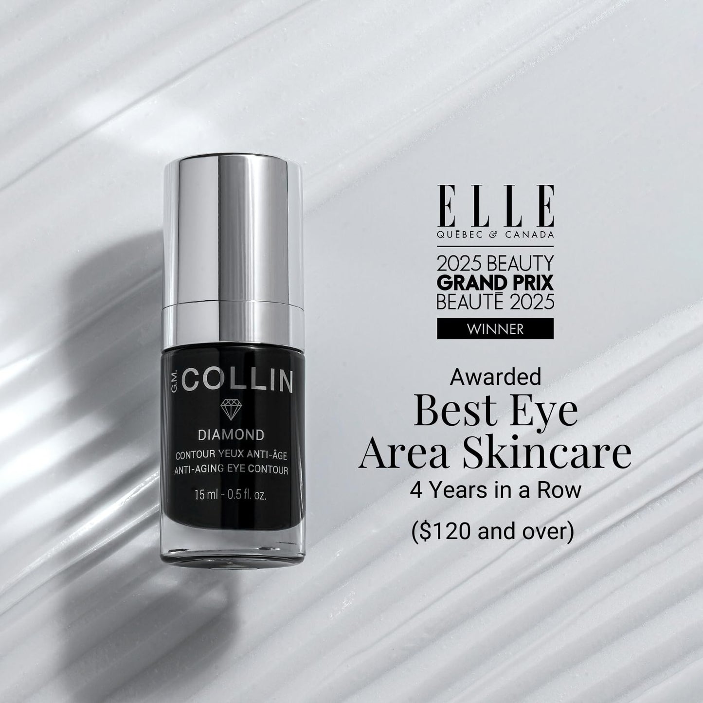 G.M. COLLIN Diamond Eye Contour | Anti-Aging Cream for the Appearance of Fine Lines, Wrinkles, and Puffiness | Clarifying Eye Moisturizer