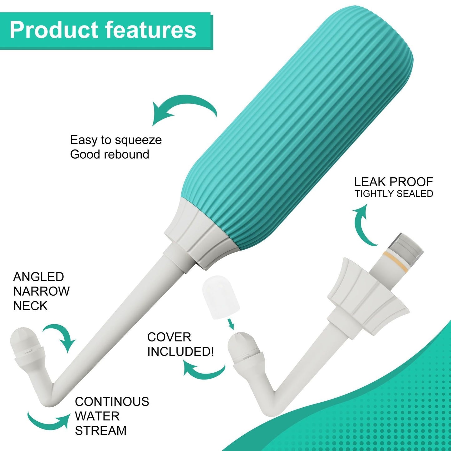 Peri Bottle Postpartum and Perineal Care 500ML Sprayer Personal Cleaner Hand Held Seat Toilet Bidet Tackle Hygiene Washing Travel Portable Bottle Elder/Woman Bidets