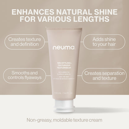 Neuma Neu Styling Hair Texturizer Crème, 3.4 Fl. Oz. Hair Texture Cream with Persimmon Scent