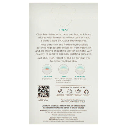 Burt's Bees Clear and Balanced Herbal Blemish Patch for Women - 24 Count Patches