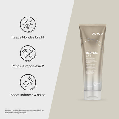 Joico Blonde Life Brightening Conditioner | For Blonde Hair | Illuminate Hydration & Softness | Add Softness & Smoothness | Sulfate Free | With Monoi & Tamanu Oil