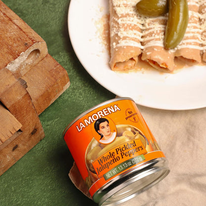 La Morena Whole Pickled Jalapeno Peppers, 13oz (1 unit)