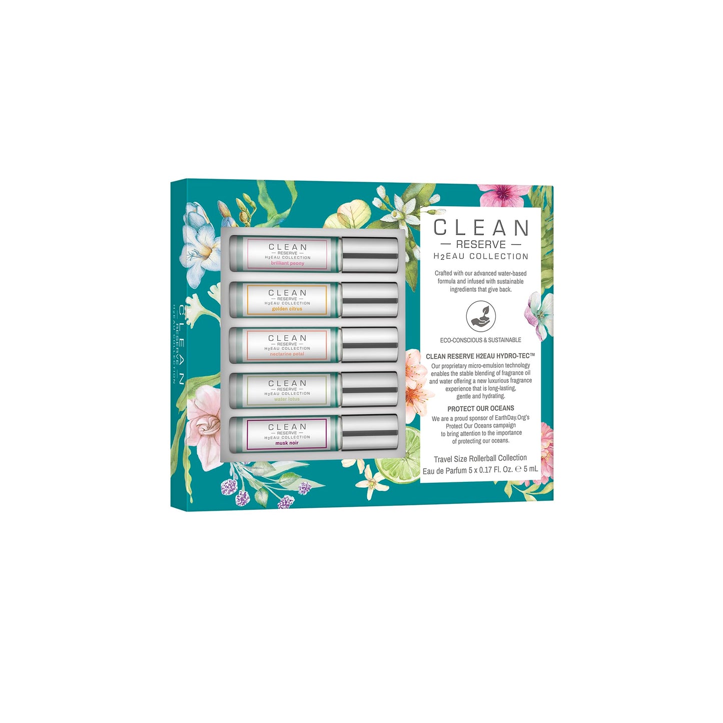 CLEAN H2EAU Fragrance Discovery Gift Set, Travel Mini Size, Water-Based Layerable Daily Perfume, Cruelty-Free, Ethyl Alcohol, Phthalate & Paraben Free