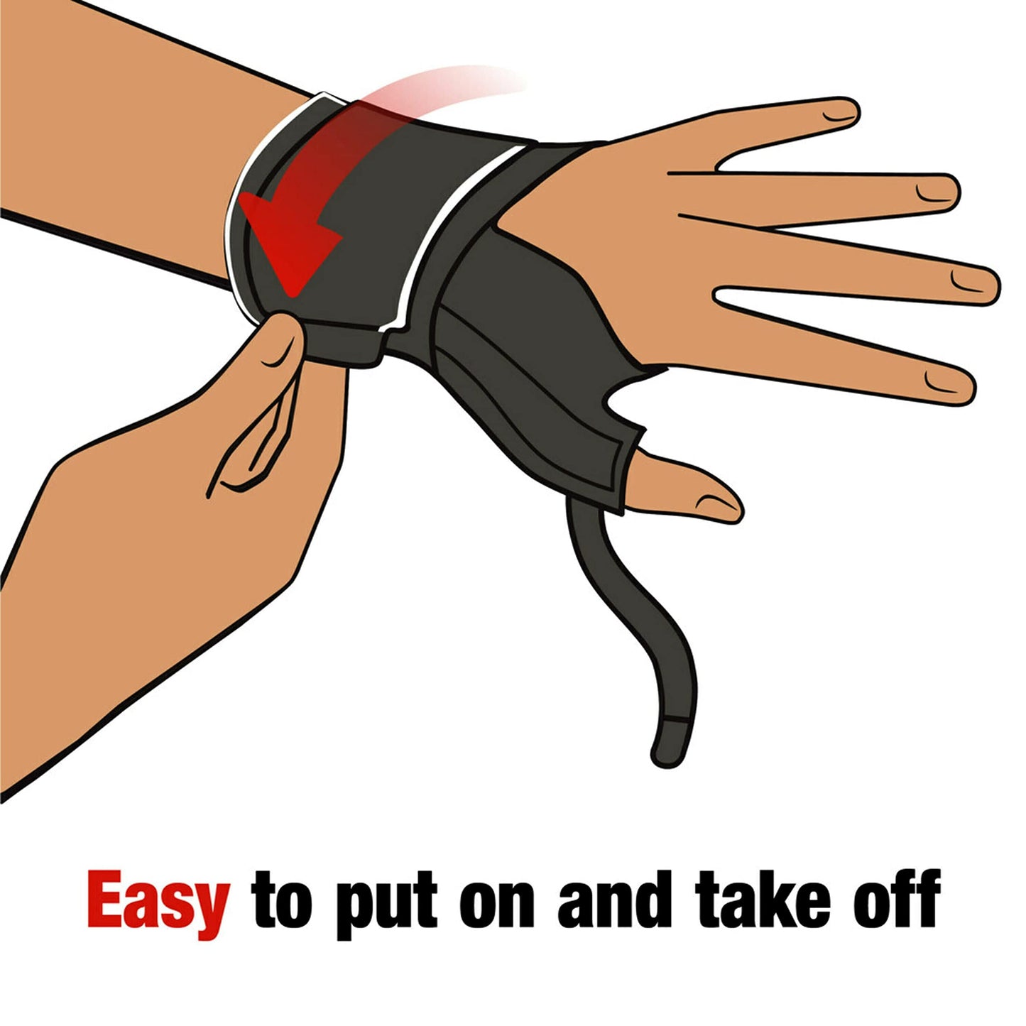 ACE™ Brand Deluxe Thumb Stabilizer, Adjustable, Black, 1/Pack
