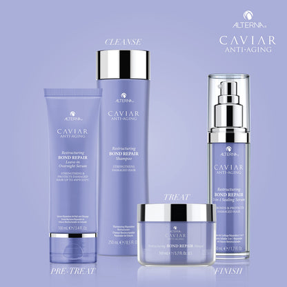 Alterna CAVIAR Anti-Aging Restructuring Bond Repair Shampoo | For Brittle, Damaged and Split Ends | Repairs, Strengthens & Protects Damaged Hair | Sulfate Free