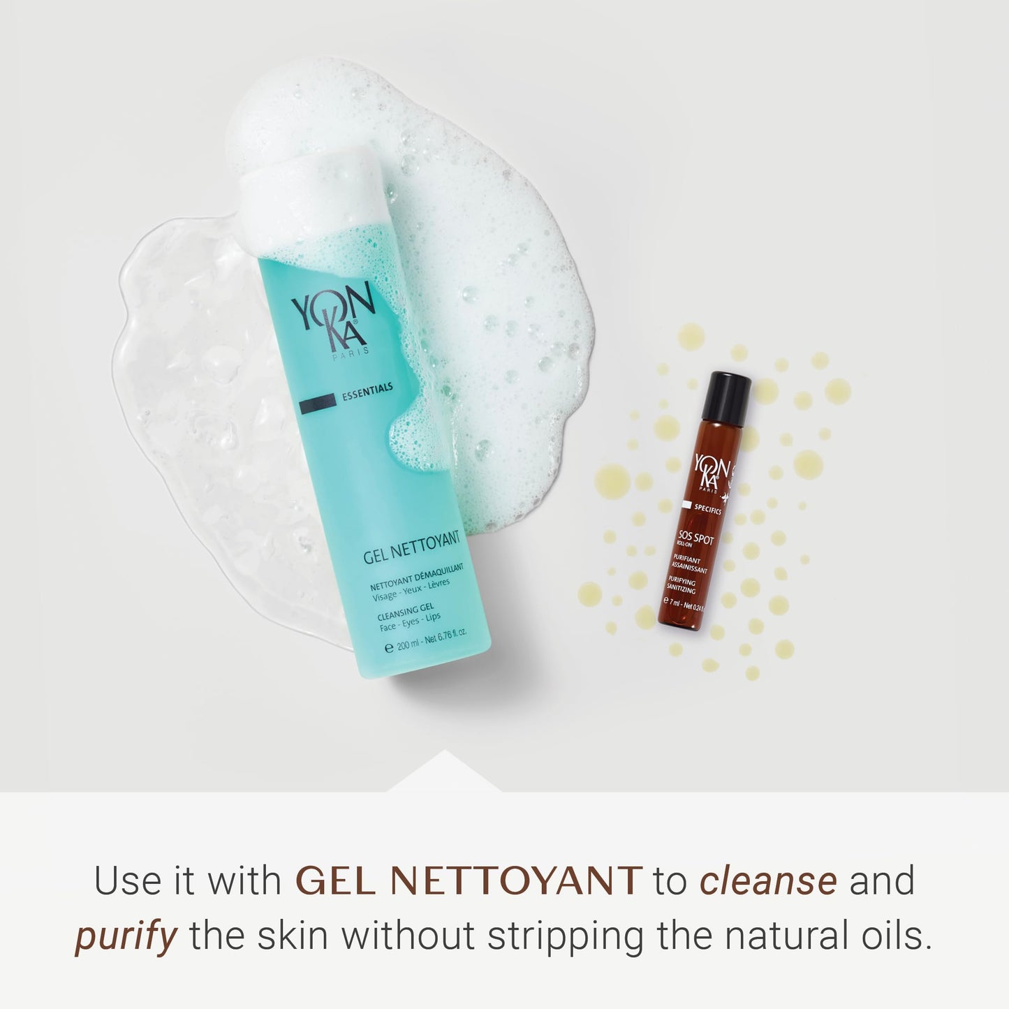 Yon-Ka SOS Spot Roll-On | Targeted Blemish Treatment for Pimples and Breakouts | Soothes and Purifies Skin | Alcohol-Free | Travel Size 0.24 fl oz