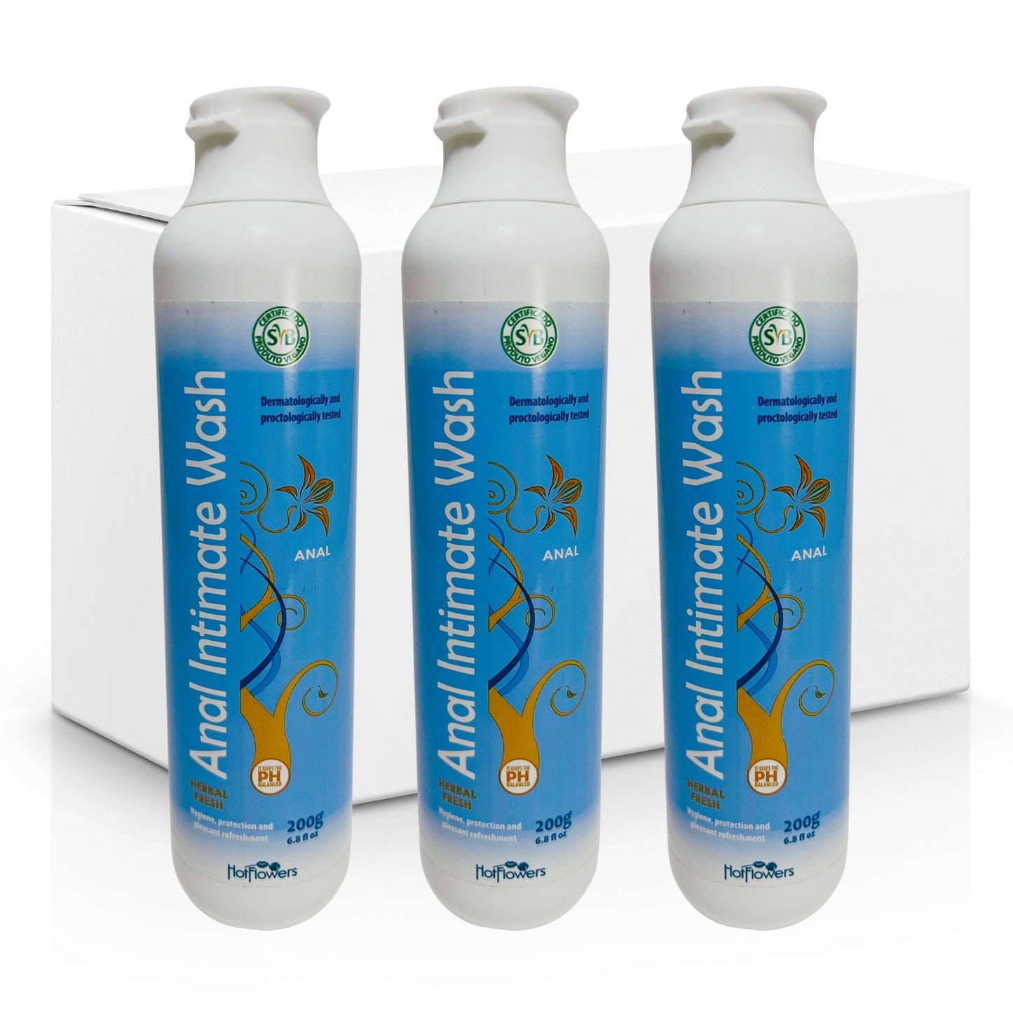 HOT FLOWERS Herbal Fresh Unisex Anal Intimate Wash for Personal Care, pH Balanced for Essentials Body Health, Daily Use, Dry Skin, Proctologist Tested (3)