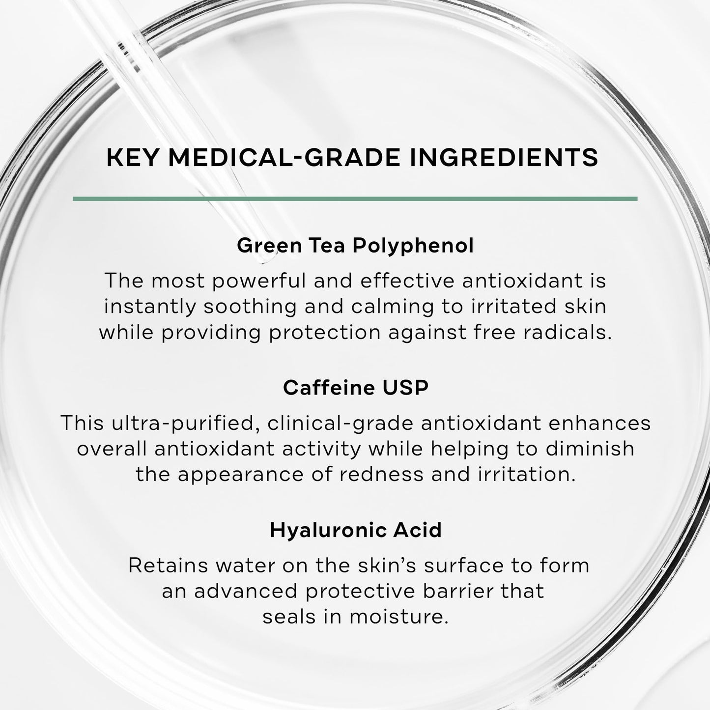 Replenix Medical-Grade Caffeine Fortified Calming Face Serum with Hyaluronic Acid for Sensitive Skin (1 Fl. Oz)