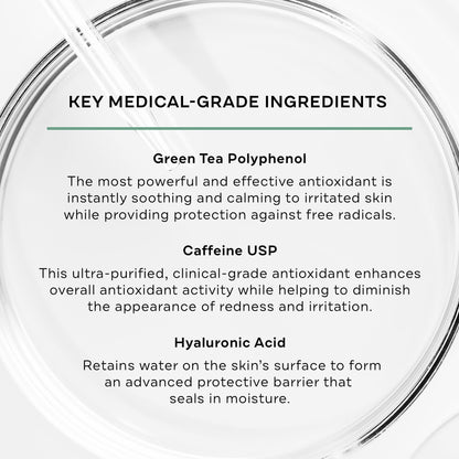 Replenix Medical-Grade Caffeine Fortified Calming Face Serum with Hyaluronic Acid for Sensitive Skin (1 Fl. Oz)