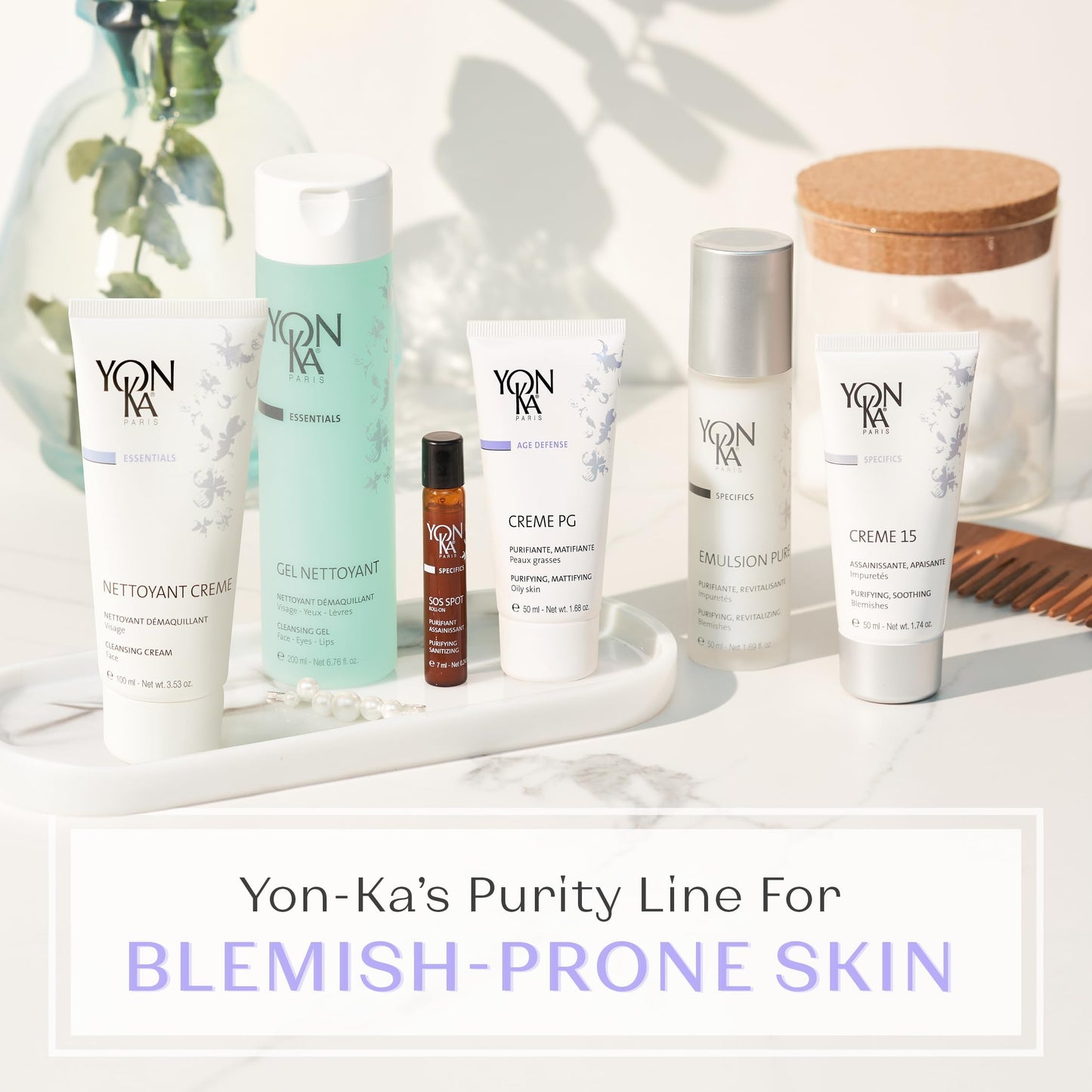 Yonka Nettoyant Creme | Cleansing Makeup Remover Cream | Remove Impurities with Calming Peppermint and Plant Glycerin | For Sensitive to Acne Prone Skin | Paraben-Free | 3.53 oz