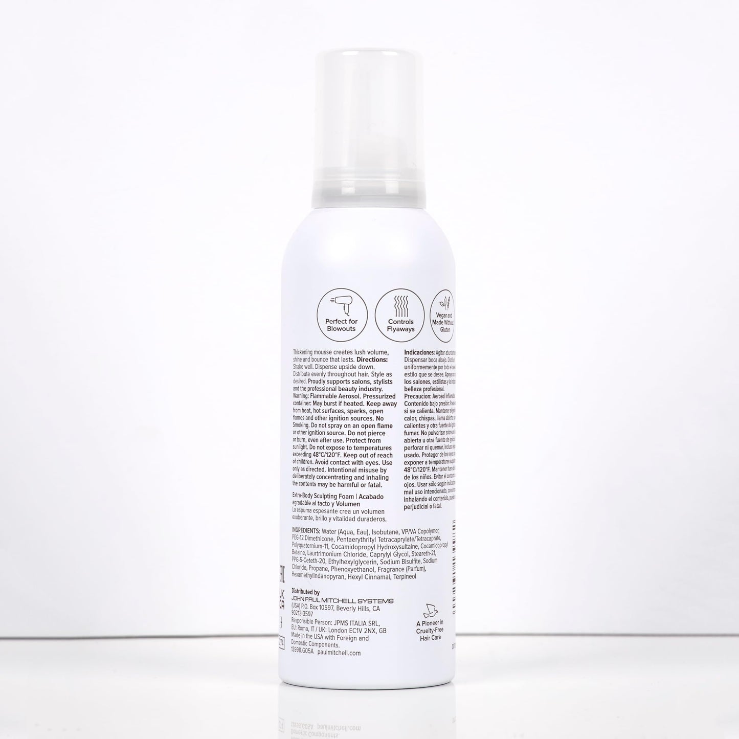 Paul Mitchell Extra-Body Sculpting Foam, Adds Fullness, Touchable Finish, For Fine Hair