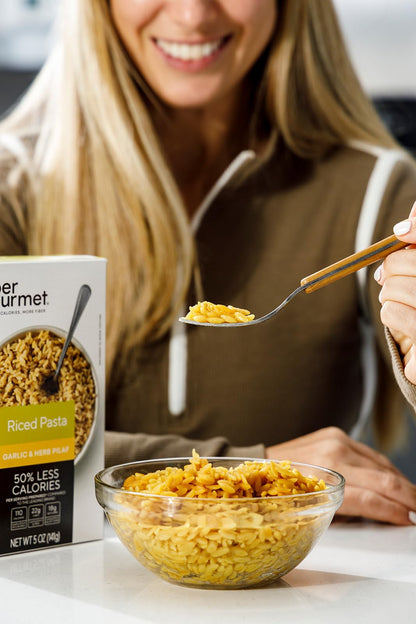 New Fiber Gourmet Pasta – Garlic & Herb Pilaf Riced Pasta– Fiber-Rich, Low Calorie, Healthy Pasta – Made in Italy, Kosher, Non-GMO and Has Zero Artificial Colors or Flavoring – 5 Oz (Pack of 1)