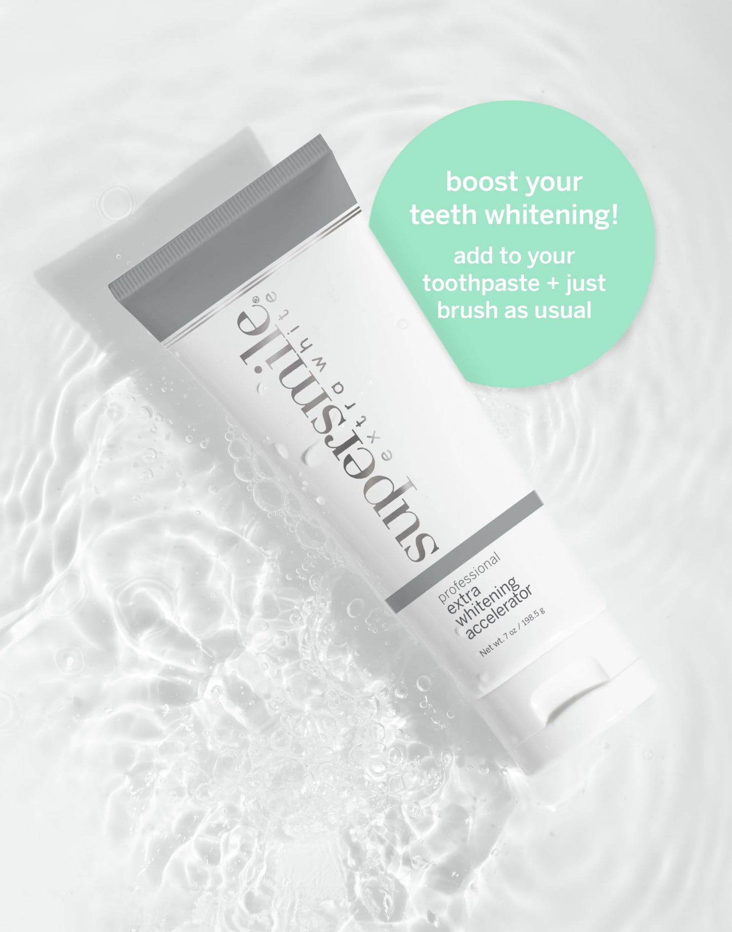 Supersmile Extra White Professional Whitening Accelerator - Enamel-Safe Teeth Whitening Gel - Effectively Lifts Deep-Set Stains Without Sensitivity - 7 oz