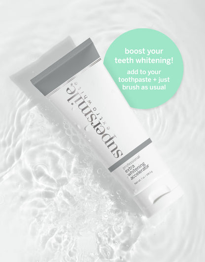 Supersmile Extra White Professional Whitening Accelerator - Enamel-Safe Teeth Whitening Gel - Effectively Lifts Deep-Set Stains Without Sensitivity - 7 oz