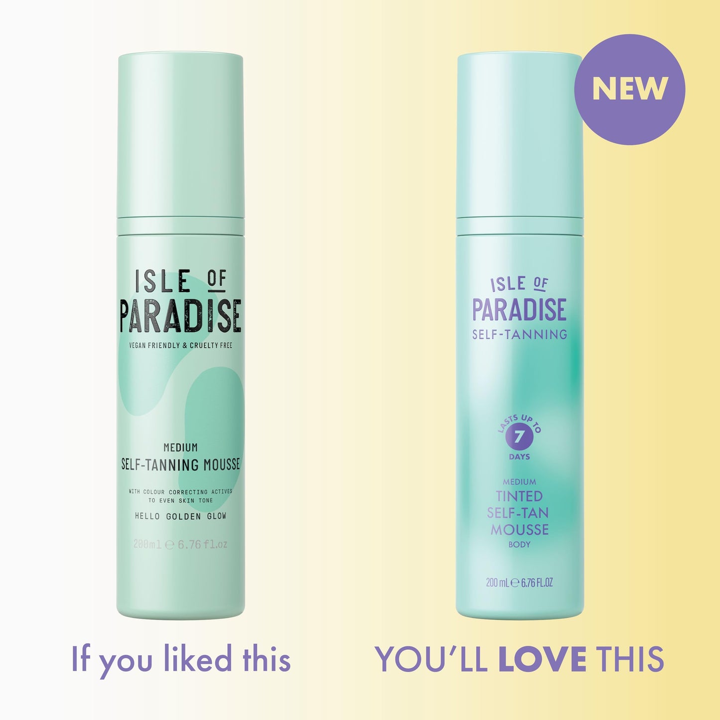 Isle of Paradise Tinted Self Tanning Mousse- Streak-Free Self Tanner, Natural-Looking & Lasts Up to 7 Days, Vegan & Cruelty Free Sunless Tanning Foam Mousse, 6.76 fl oz.