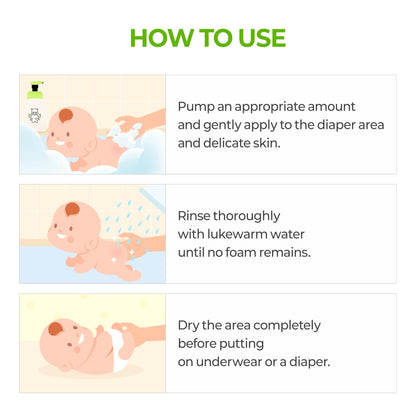 Baby & Mom Intimate Wash – Gentle Antibacterial Cleanser for Delicate Areas, pH-Balanced, Deodorizing, Soothing Foam Care for Sensitive Skin, 8.45 fl oz