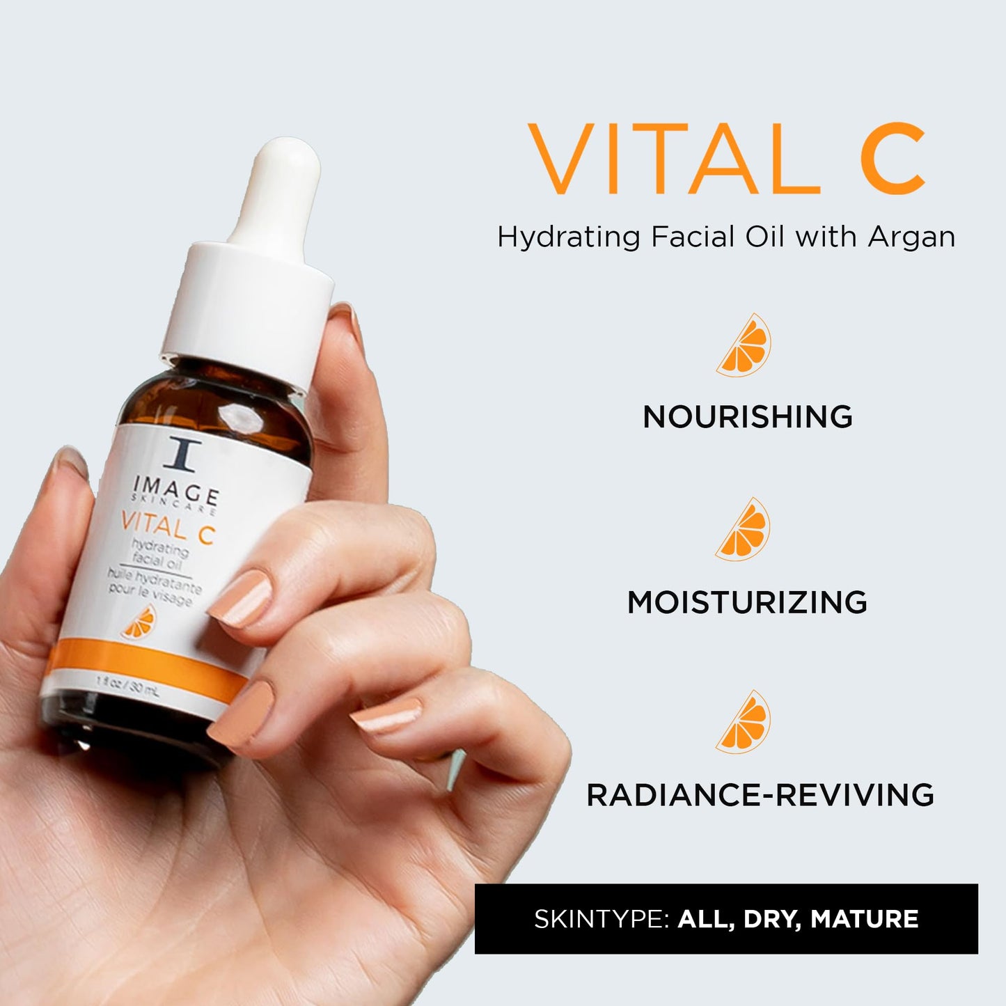 IMAGE Skincare, VITAL C Hydrating Facial Oil with Argan, Grape Seed and Sea Buckthorn Oils, 1 fl oz