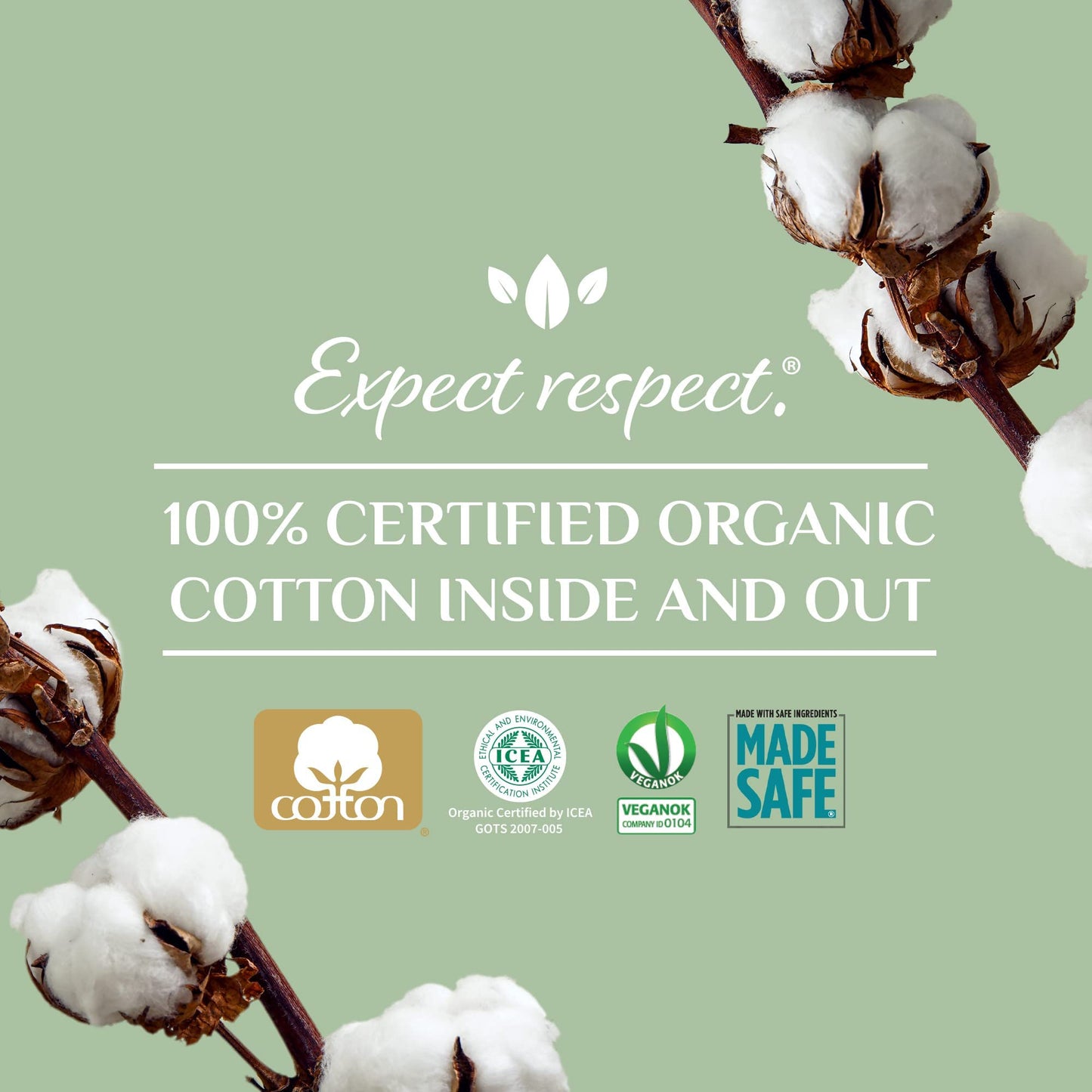 Organyc 100% Certified Organic Cotton Feminine Pads Bundle, Heavy Flow 10 Count & Moderate Flow 10 Count
