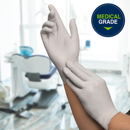 HALYARD Sterling Nitrile Exam Gloves, Powder-Free, 3.8 mil, 9.5", Gray, Small, 50706 (Box of 200)