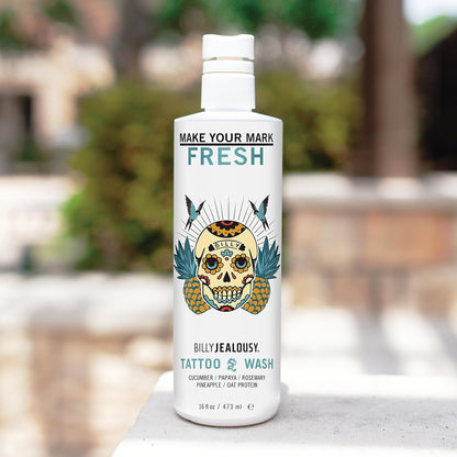 Billy Jealousy Make Your Mark Fresh Tattoo Wash, Cleansing and Hydrating Tattoo Aftercare Enriched With Cucumber and Rosemary