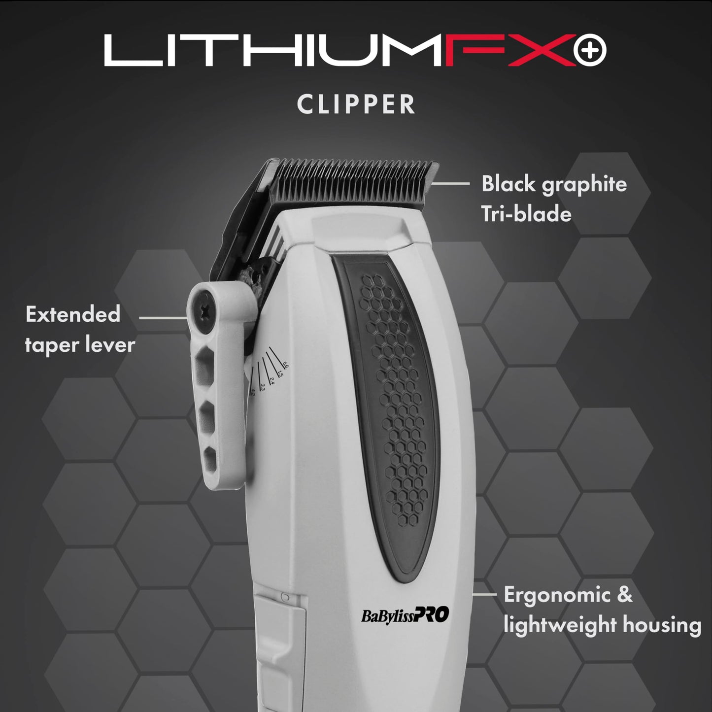LithiumFX Cord/Cordless Lithium Ergonomic Hair Clippers for Men