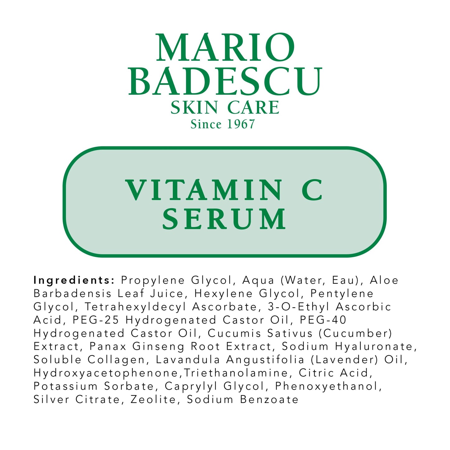 Mario Badescu Vitamin C Serum for All Skin Types Lightweight Serum with Vitamin C & Sodium Hyaluronate Visibly Reduces Signs of Aging 1 Fl Oz