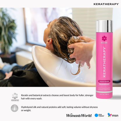 Keratherapy Keratin Infused Volume Shampoo, 10.1 fl oz, 300 ml - Volume Shampoo for Thin Hair - Kerabond Technology with Hemp Seed Oil, Indian Laurel Extract, Sea Kelp & Hydrolyzed Silk