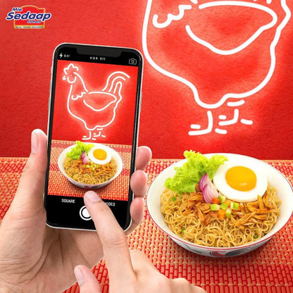 Mi Sedaap - Ayam Bakar Limau - Instant Fried Noodle Grilled Chicken Lime Flavor 3.1 Oz (Pack of 5)