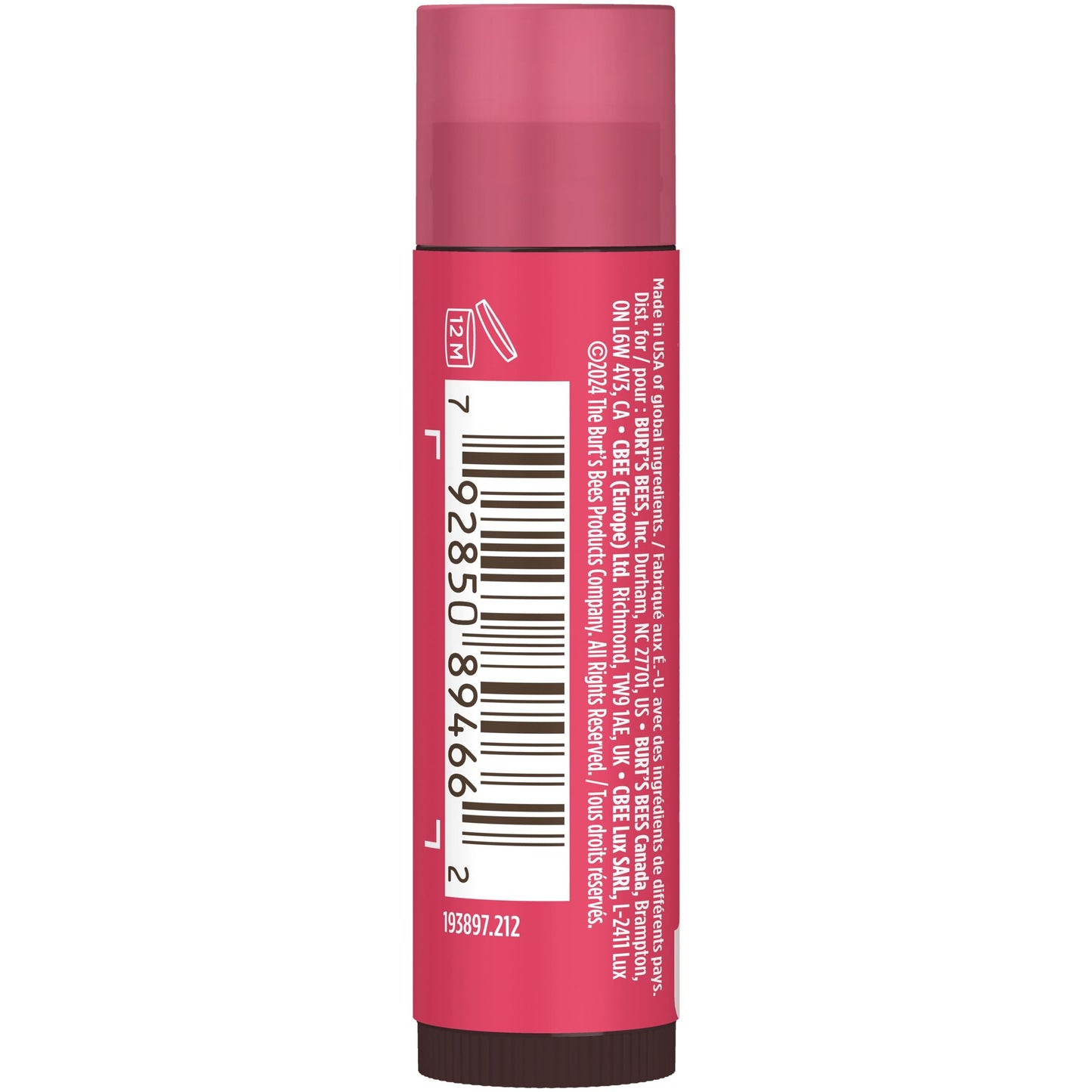 Burt's Bees Easter Basket Stuffers, Lip Tint Balm with Long Lasting 2 in 1 Duo Tinted Balm Formula, Color Infused with Hydrating Shea Butter for a Natural Looking Buildable Finish, Rose (2-Pack)