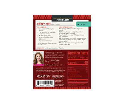 Spicekick Sloppy Joe Seasoning Mix (4 Pack) | Gluten Free, Paleo, No Sugar Added