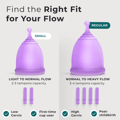 Menstrual Cup Sterilizer - Modern Menstrual Cup Cleaner Unscented Sanitizer - 2-Minute Automatic Steam Wash - Holder Fits Small Soft & Large Period Disc - 99.9% of Germs (Steamer + Cups)