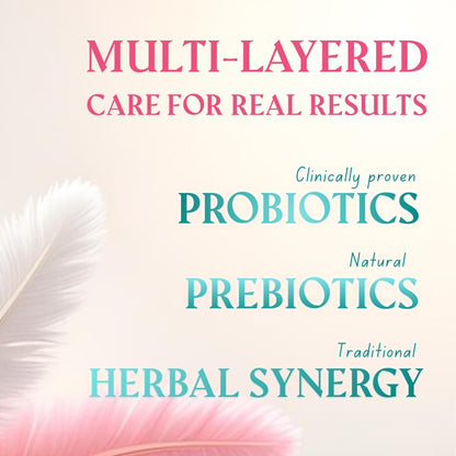Prebiotics and Probiotics for Women – Vaginal Probiotics Blend, Natural Prebiotics, Herbal Support, Promote Feminine Health & Intimate Balance, Eliminate Vaginal Odors & pH Balance, 60 Capsules.