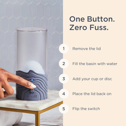 Saalt Menstrual Disc Duo with Steamer – Reusable Period Discs in Two Sizes + Steamer for Easy Cleaning, Sustainable and Comfortable Menstrual Care