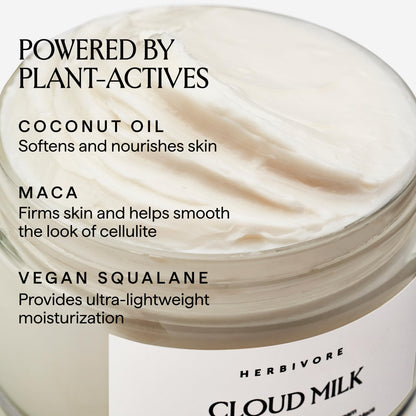 HERBIVORE The Coco Cozy Set | Coco Rose Coconut Oil Body Polish & Cloud Milk Coconut + Maca Firming Body Cream, Plant Based, Vegan