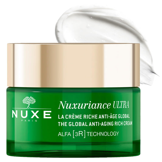 Nuxe Nuxuriance Ultra Global Anti-Aging Rich Cream with Hyaluronic Acid and ALFA 3R Technology, Revitalize, Renewing, Resurfacing Treatment for Dry Skin, 1.7 fl oz